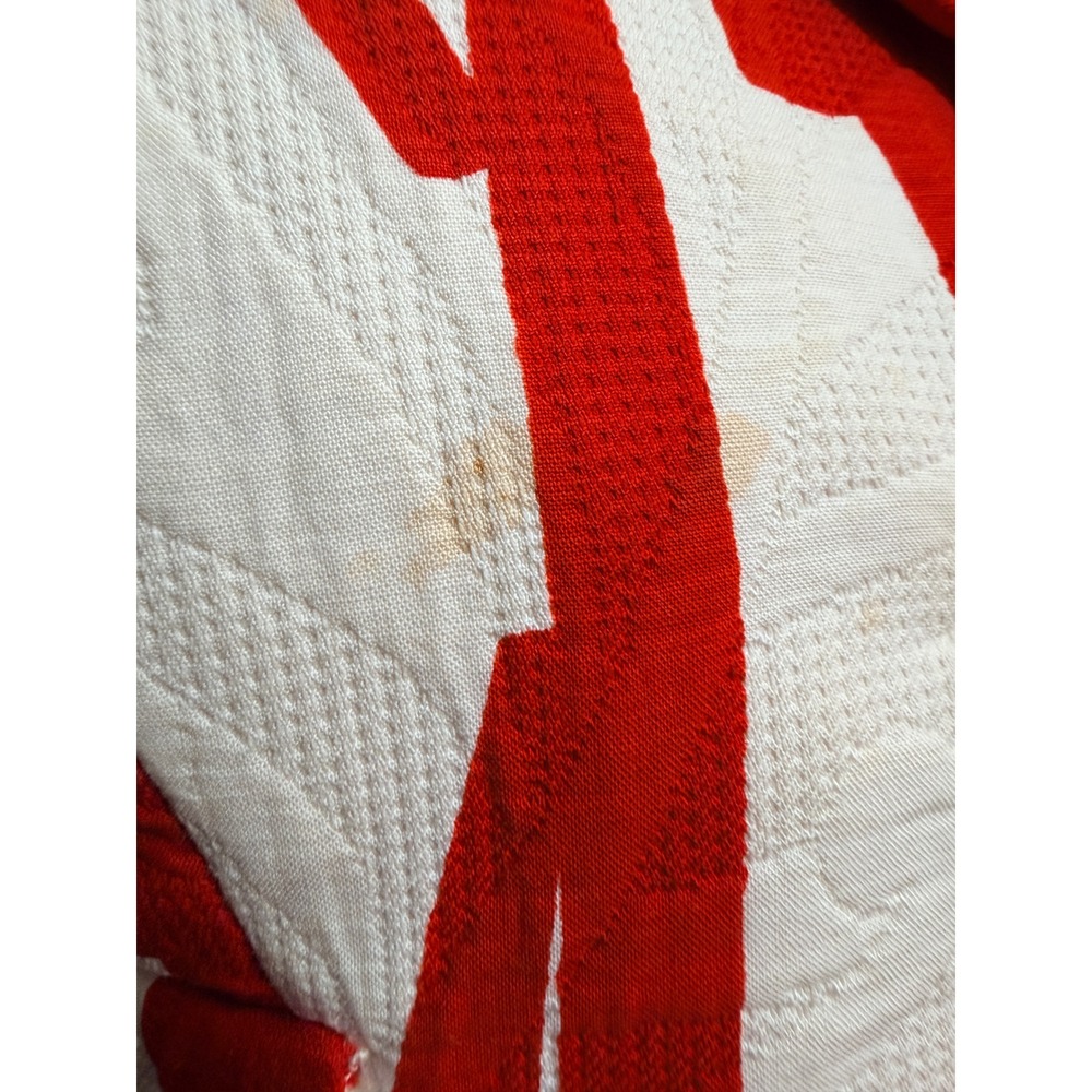 Vintage Red White Geometric Abstract Mod Skirt Suit Set Talon Zipper 60s - Picture 4 of 15